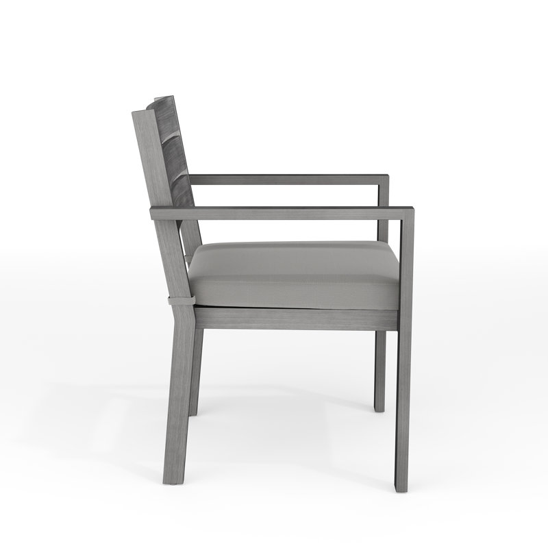 Fauteuils de salle à manger empilables toutes saisons Martha Stewart Bedford, Gris / Gris