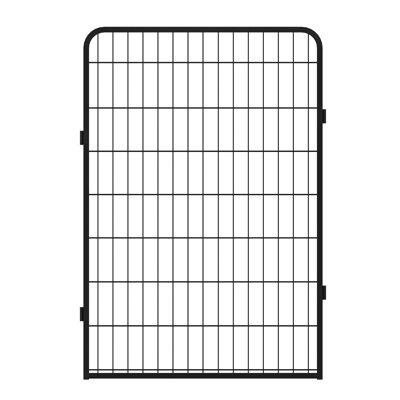 Parc pour chien robuste en métal - H 39,63 po avec revêtement antirouille, verrouillage par gravité, protection du sol, options de formes polyvalentes, pour clôture intérieure et extérieure pour animal de compagnie, verrouillage automatique, formes,