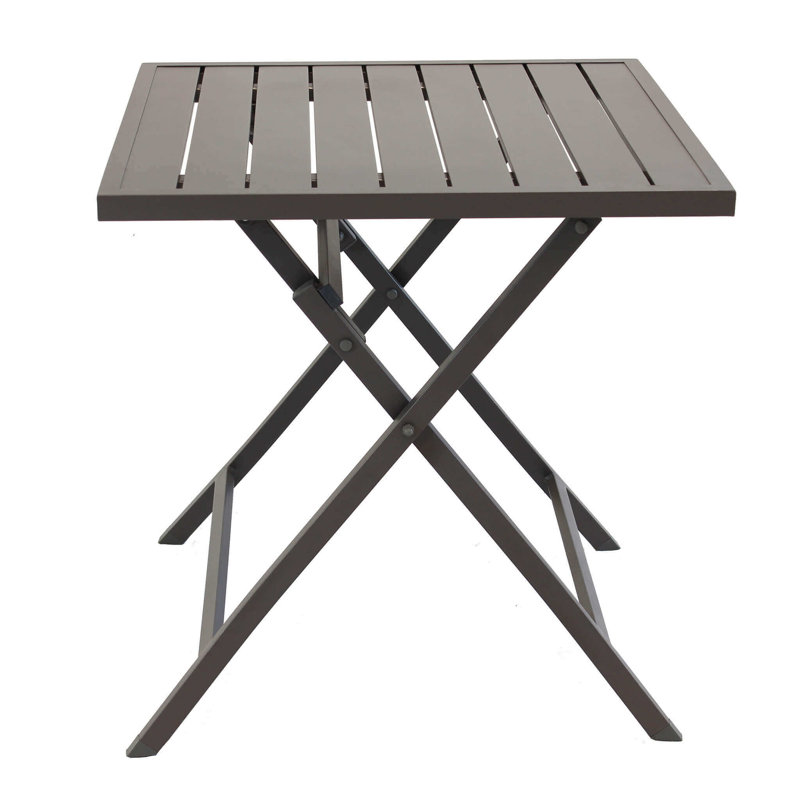 Angelos 130cm Rectangular Folding Table, 73cm H x 70cm L x 70cm W, Taupe