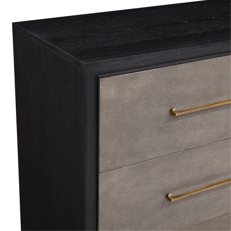 Commode en bois brossé 6 pièces
