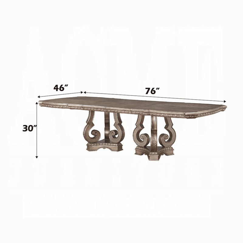 Table de salle à manger ACME Northville, argent antique