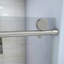 Porte de douche coulissante sans cadre, 122 cm (L) x 193 cm (H), fini argent brossé, verre trempé 8 mm-90550833