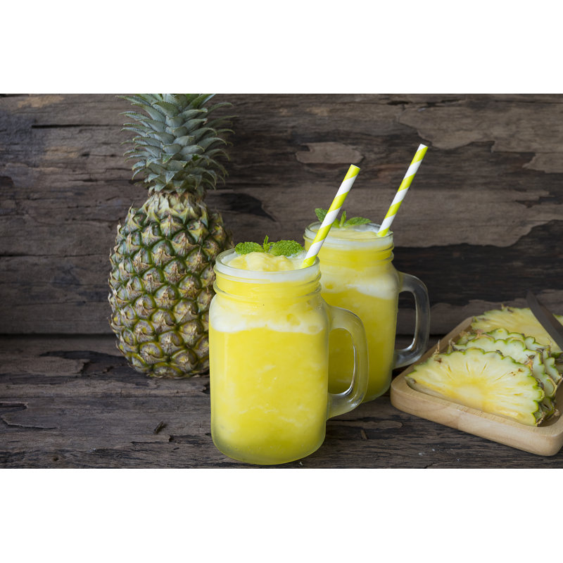 Pineapple Smoothies by Amguy - Wrapped Canvas Print, 30cm H x 46cm W x 3.8cm D