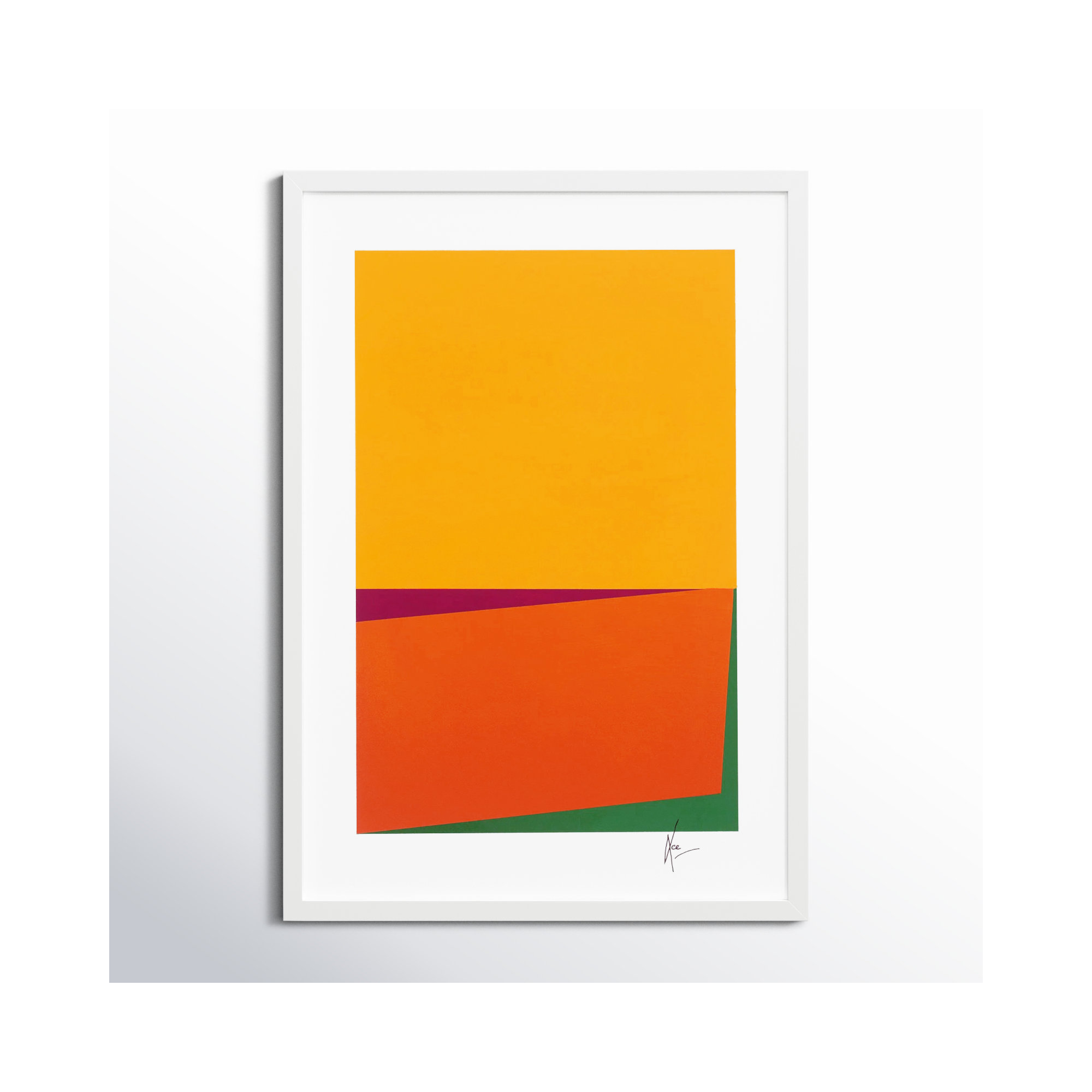 Sahara by Lee Lessem, 50" H x 35" W x 1.25" D, White