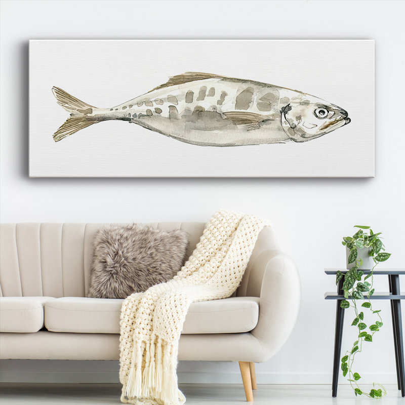 " Silver Fish Ii ", 8" H x 20" W x 1.5" D
