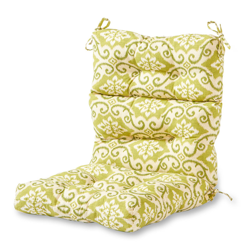 Lester Outdoor High Back Chair Cushion, Shoreham Ikat, 2