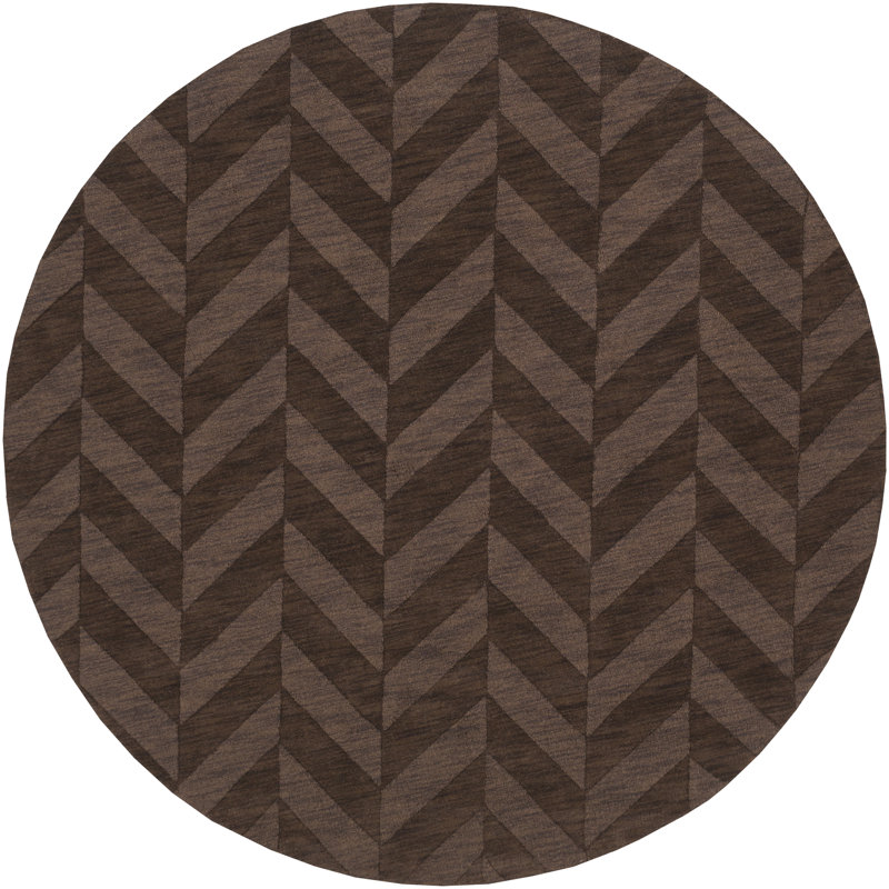 Zora Wool Chevron Indoor Rug, Round 6'