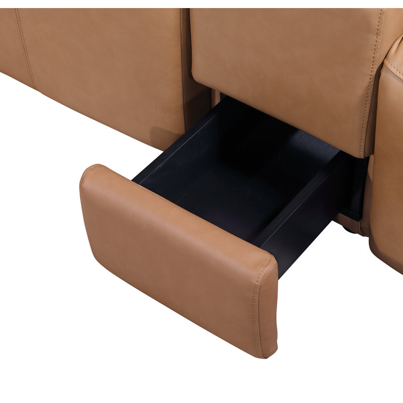 Top Grain Italian Leather 10-Piece U-Shaped Modular Power Reclining Sectional With 4 Power Recliners & Power Headrests
