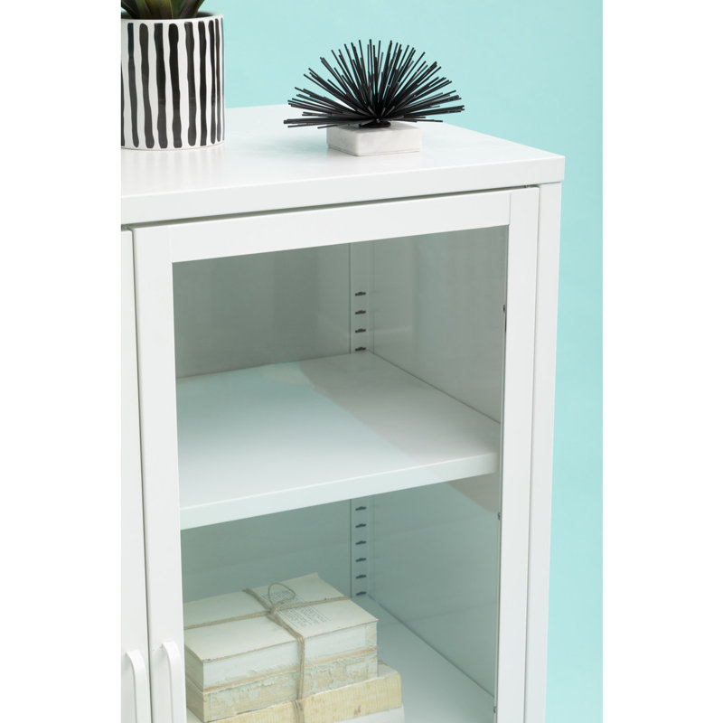 Juwaun 2 -Door 2 -Shelf, White