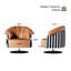 Fauteuil d'appoint à dossier rabattable en similicuir
