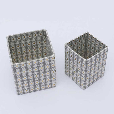 Pen Holder | Geometric Square Pen Stand | Set of 2