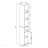 Tall Slim Bathroom Storage Cabinet With 1 Door And 2 Adjustable Shelves