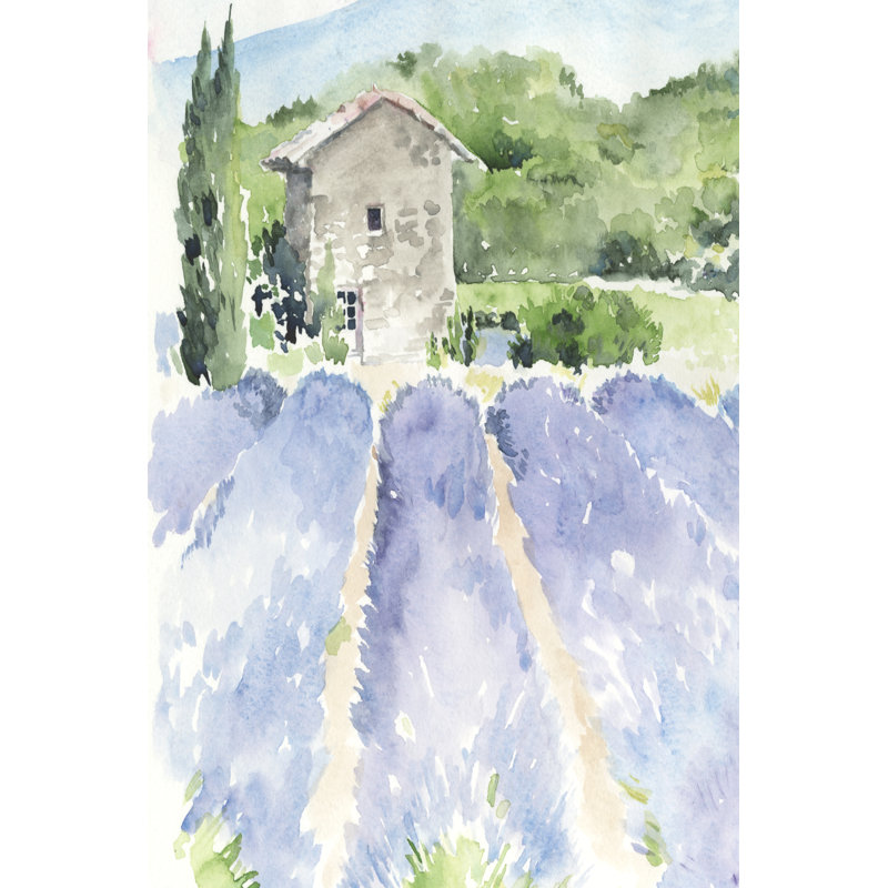 Lavender Fields I by Jennifer Paxton Parker - Painting Print, 122cm H x 81cm W, Wrapped Canvas