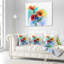 Coussin imprimé floral multicolore aquarelle-29601023-29601027