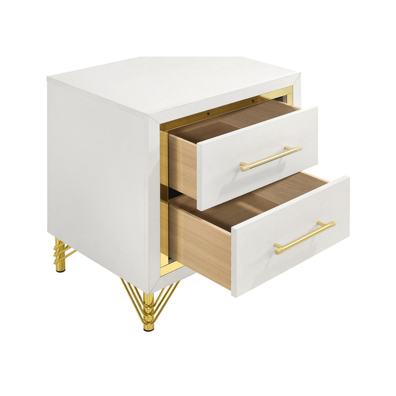 Chesney 2-Drawer Nightstand Bedside Table