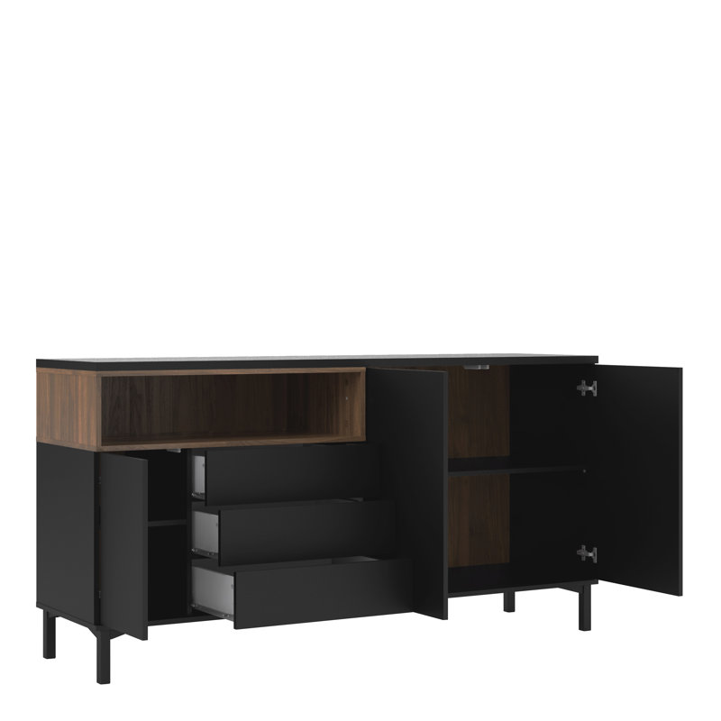 Royall Sideboard, Black/Walnut