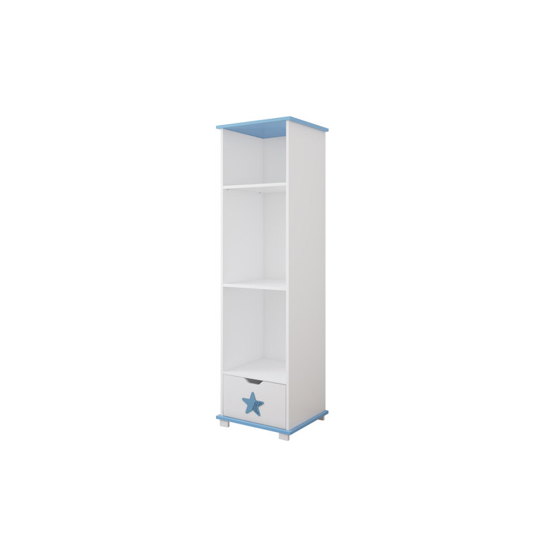 Epperson 177cm H X 47cm W Kids Bookcase, White/Blue