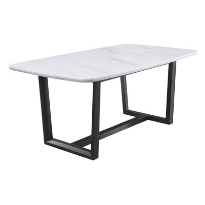 Table de salle à manger Madan avec plateau en marbre