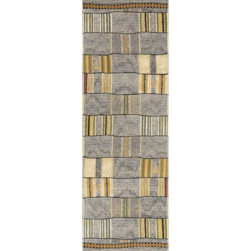 Fujimoto Indoor / Outdoor Rug, Runner 2'5" x 7'8"