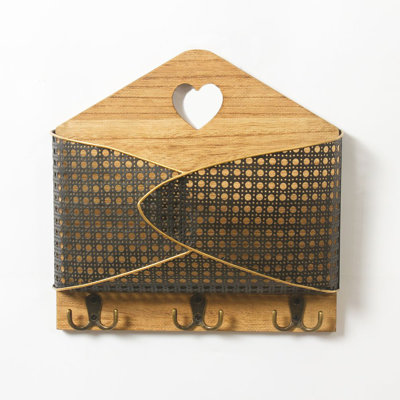 Manufactured Wood Wall Organizer