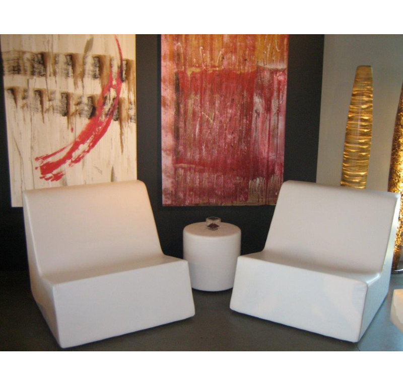 Check Outdoor 3 - Piece Conversation Set, Chill White