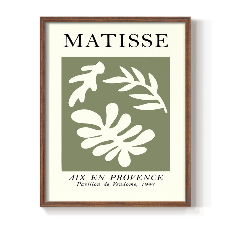 Matisse CCL XXIX, reproduction encadrée - bois massif, Brun, H 14 po x l 11 po