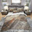 Ensemble de housse de couette abstrait - Microfibre brune moderne-38759016