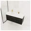 Meuble-lavabo mural 48 po avec lavabo, lavabo à rebords épais en résine