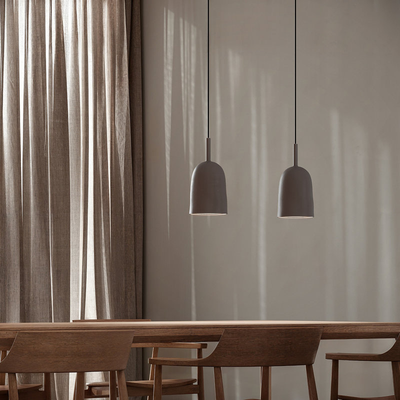 Vessel Pendant Light, 24" H x 14.5" W x 9" D, Black, Smoke