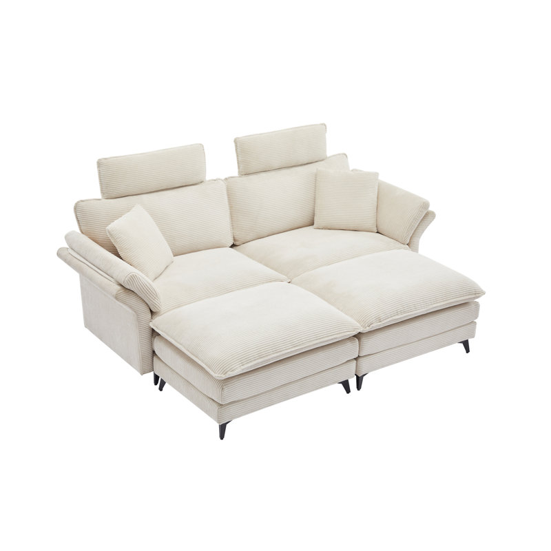 [VIDÉO / Nouveau] Canapé modulaire à assise profonde, Beige