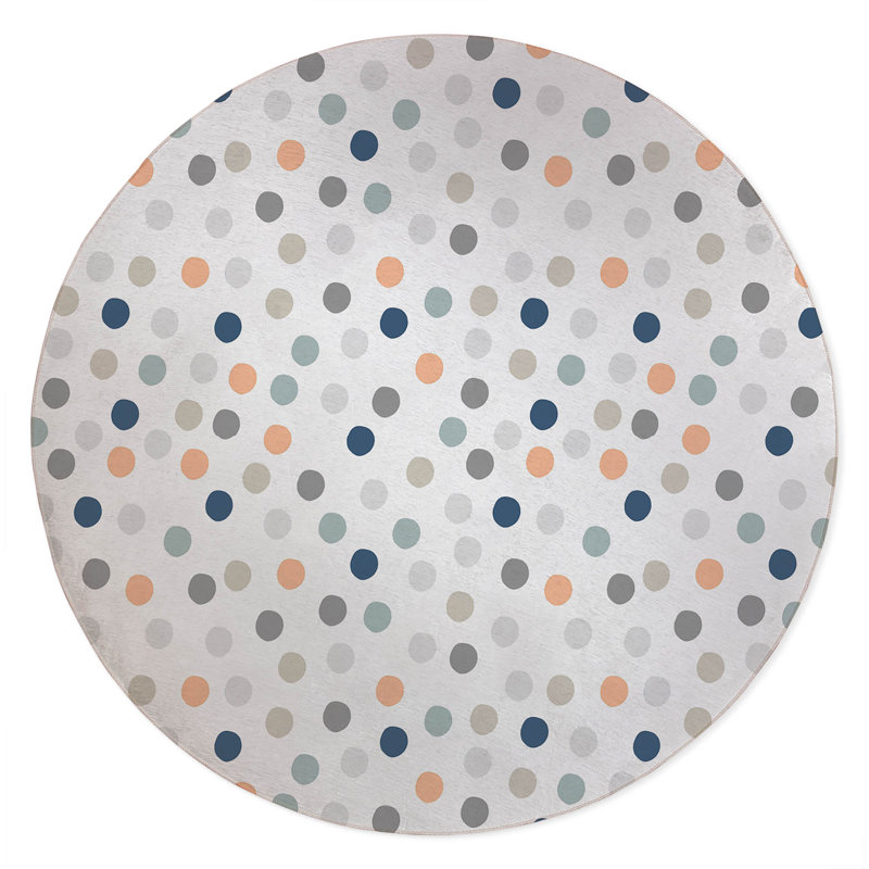 Tapis d'extérieur antidérapant Always Polka, Rond 5 pi