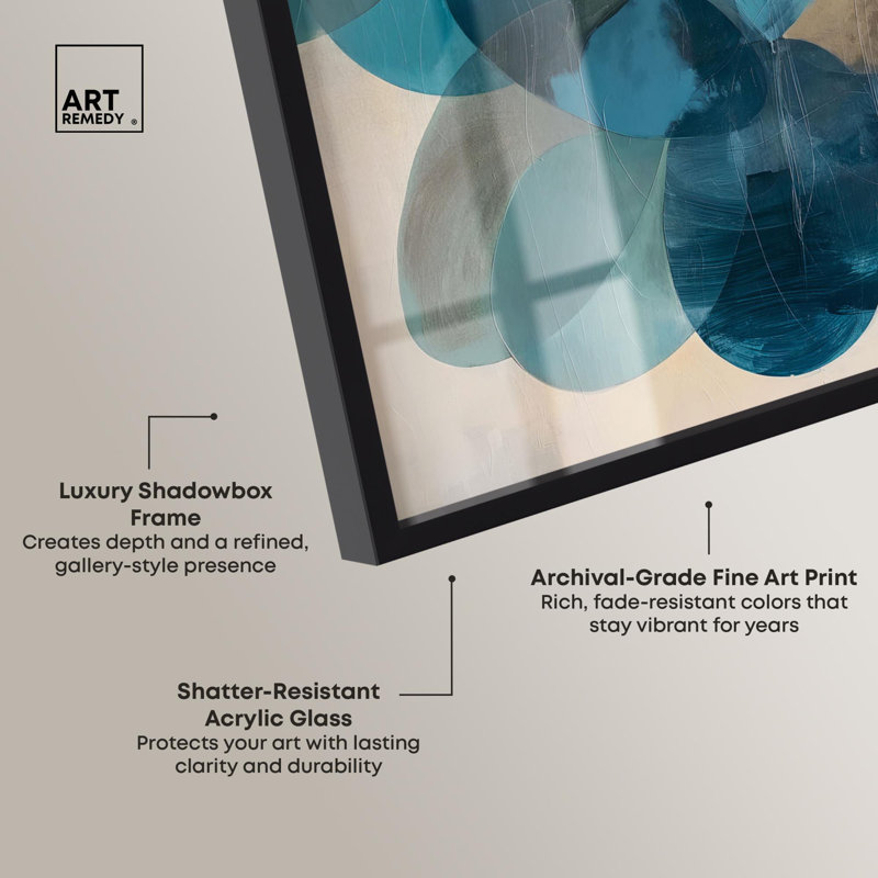 Terra Bound Set Geode Shadowbox Print par , H 17 po x l 24 po, Noir