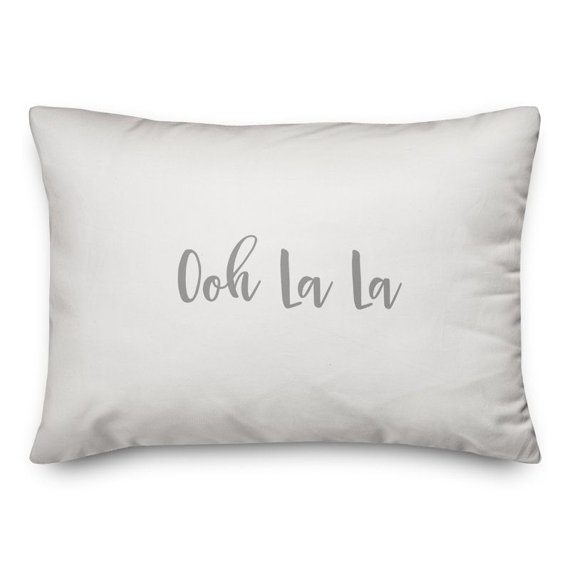  Coussin Oooh La La, Gris / blanc