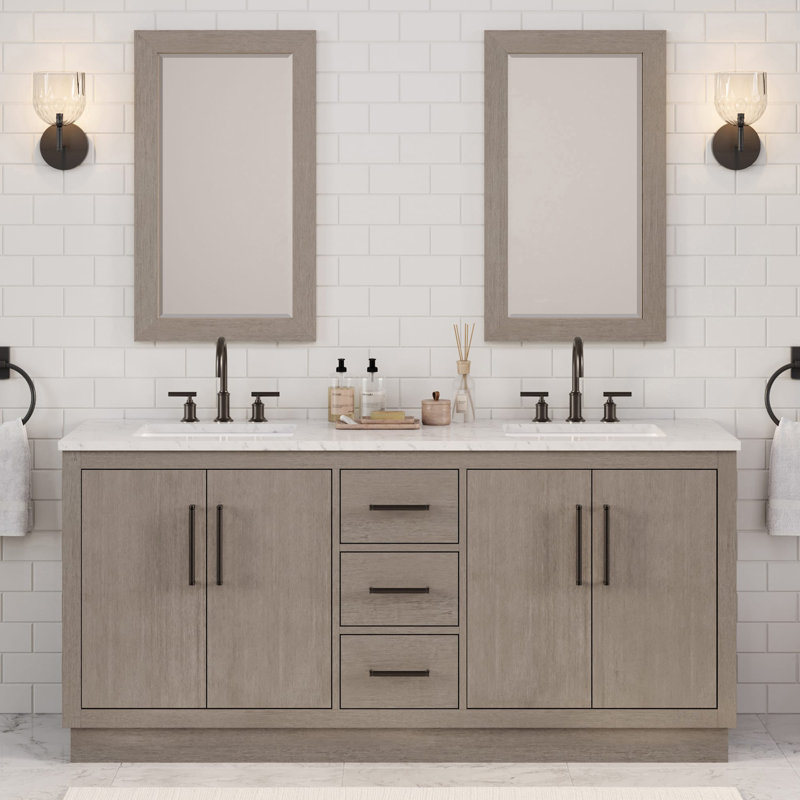Hugo 72'' W Double Vanity, Chrome