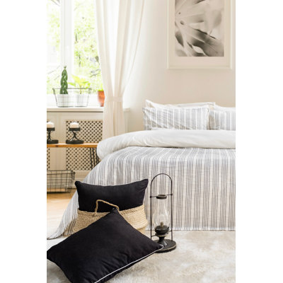 Luxurious Double Quilt Cover Set, 100% Cotton | Duvet Cover 78.7 x 86.6 in, Flat Sheet 94.5 x 102.4 in, 2 Pillowcases 19.7 x 27.6 in | Soft, Durable, Machine Washable, Elegant Bedding for Cozy Bedrooms