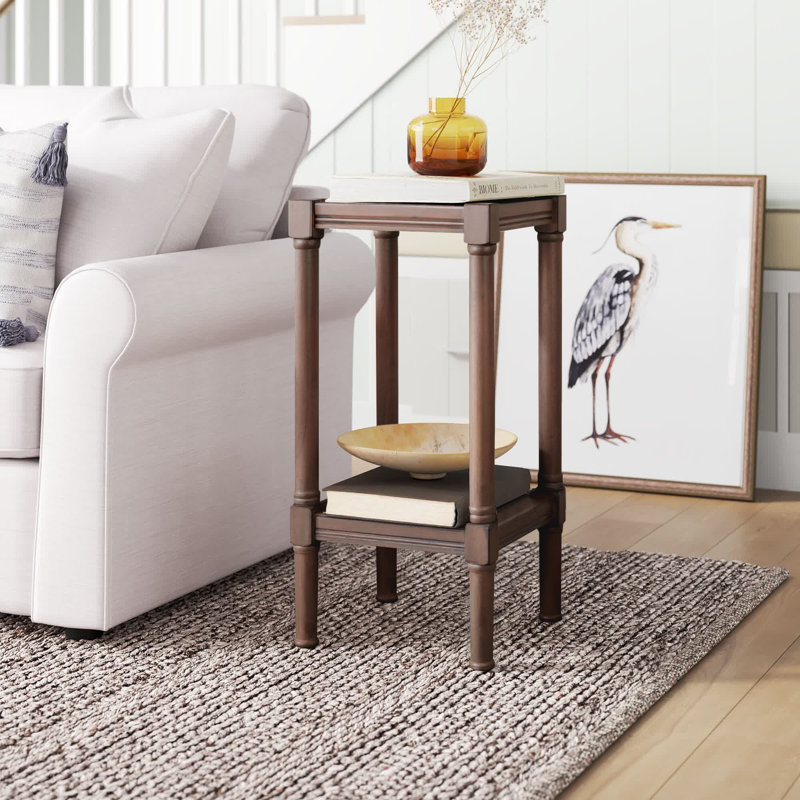 Table de bout avec rangement Antaun, Brun