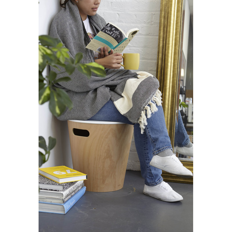 Umbra Woodrow Storage Stool, Brown