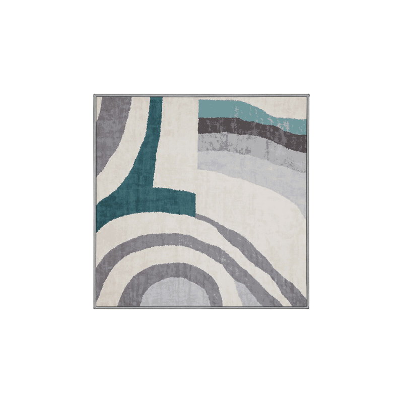 Machine Washable Gray Area Rug, Runner 2' x 5'