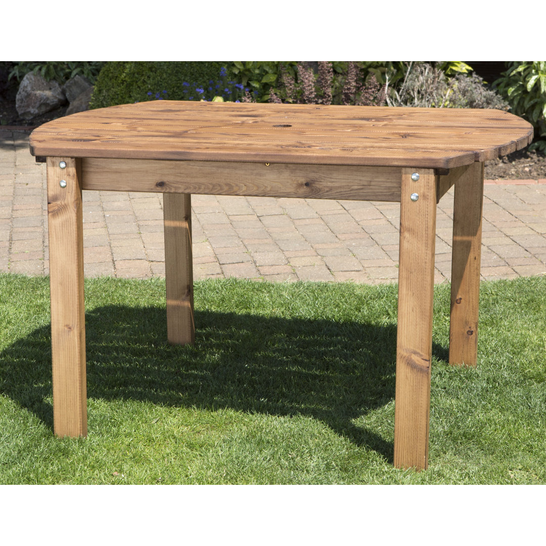 Rectangular Outdoor Dining Table With Umbrella Hole , 130cm cm W 95cm cm D