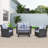 Ahanu 4 - Person Patio Conversation Set with Cushions-1565783632-1565783663