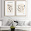 «Moody Gothic Butterfly Animals Dark Floral Botanical Artwork Paintings», 2 pièces-101752859