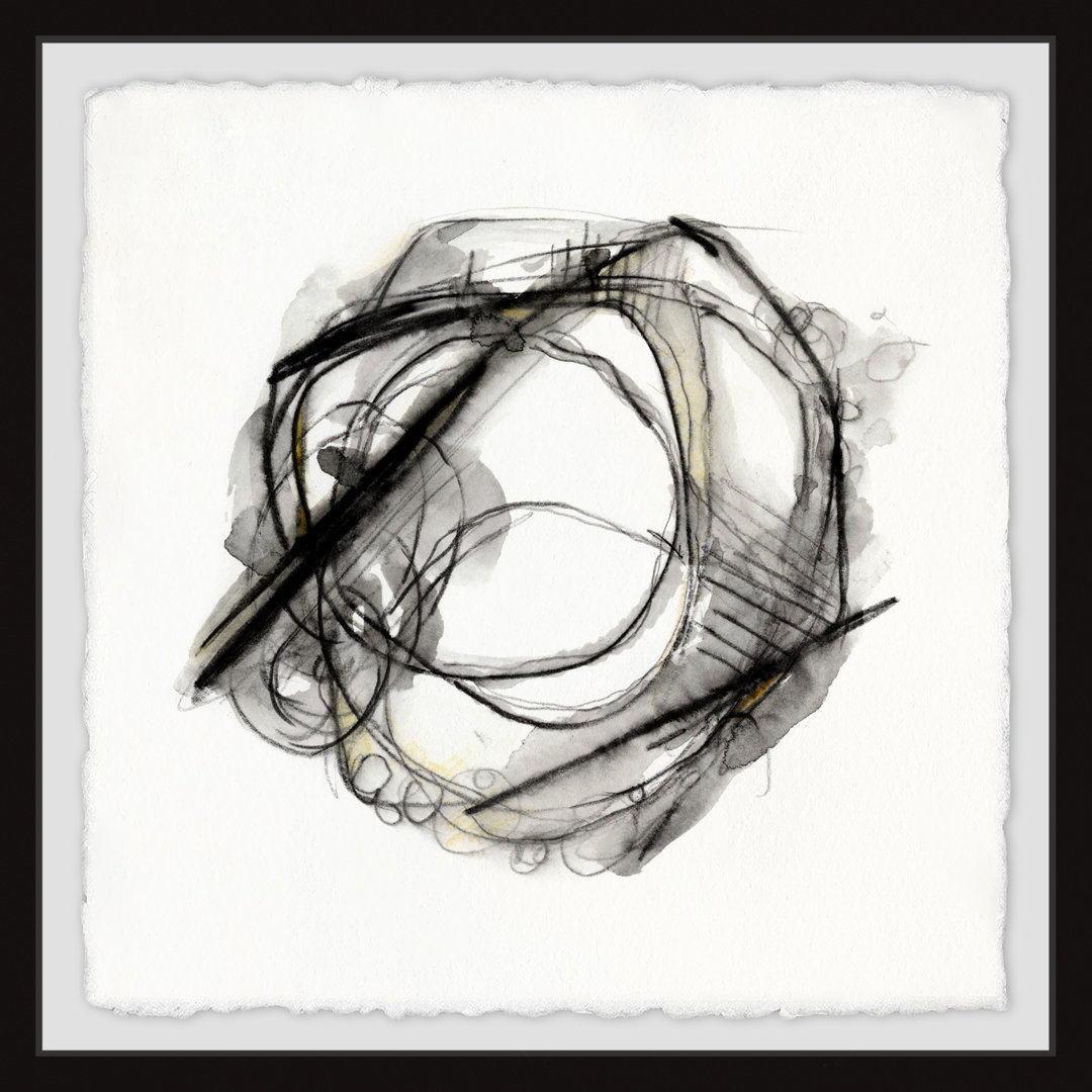 'Bumble Bee Flight III' Framed Watercolor Painting Print Orren Ellis 