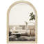 HOMCOM Arched Wall Mirror with Modern Tempered Glass & Polystyrene Beige