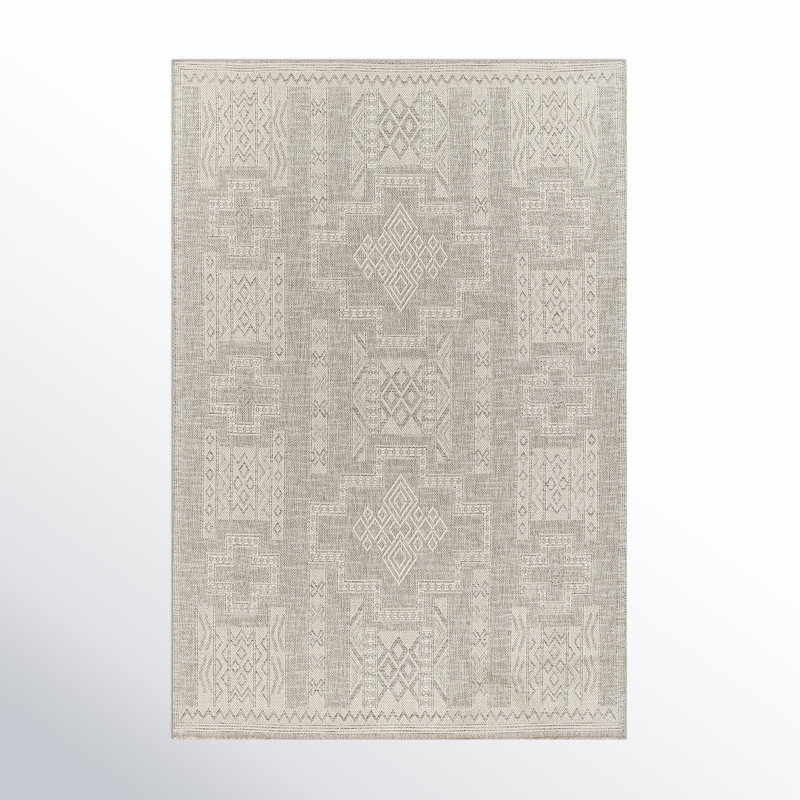 Tapis d'intérieur / extérieur gris Pavia, Rectangle 2 pi x 3 pi