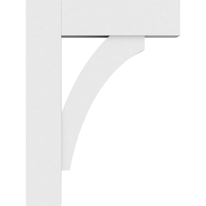 Support standard en PVC de qualité architecturale avec extrémités en bloc Thorton, H 32 po x l 5 po x P 24 po