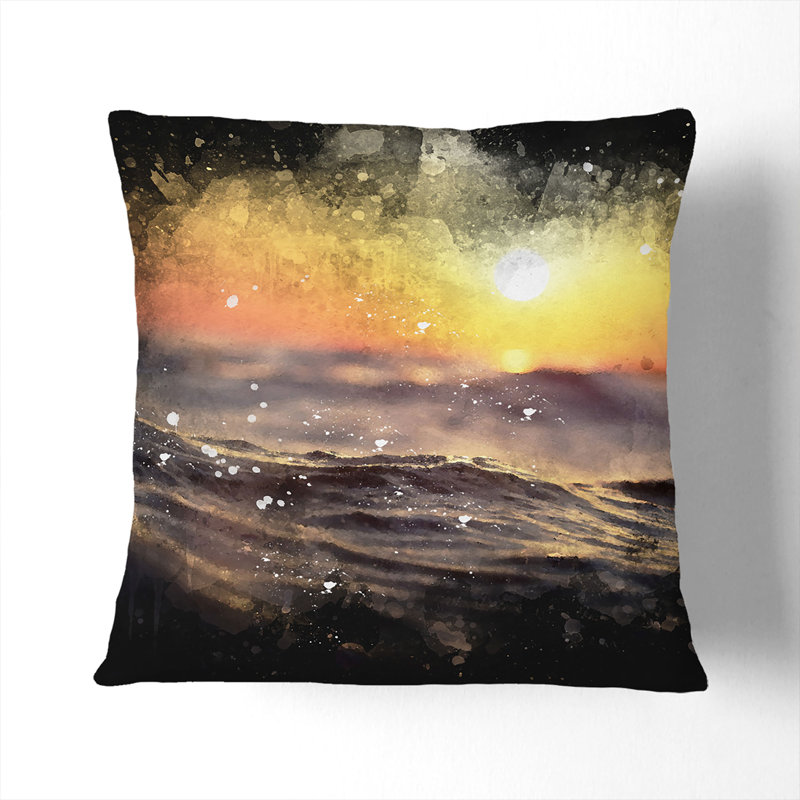 Square Cushion, 40cm H x 40cm W x 15cm D, White