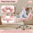 Armless Desk Chair Teddy Fabric Vanity Chair With Wheel-1722360090