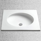 Curva® Vitreous China Circular Undermount Bathroom Sink with Overflow