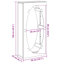 Support à bois de chauffage vidaXL blanc 19,7 x 9,1 x 39,4 po-161215369