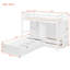 Lit superposé simple avec tiroirs, garde-robe, tablettes de rangement et lit hydraulique